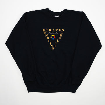 Vintage 90s Black Pittsburgh Pirates, Penguins, Steelers Crewneck (L) | Rebalance Vintage.