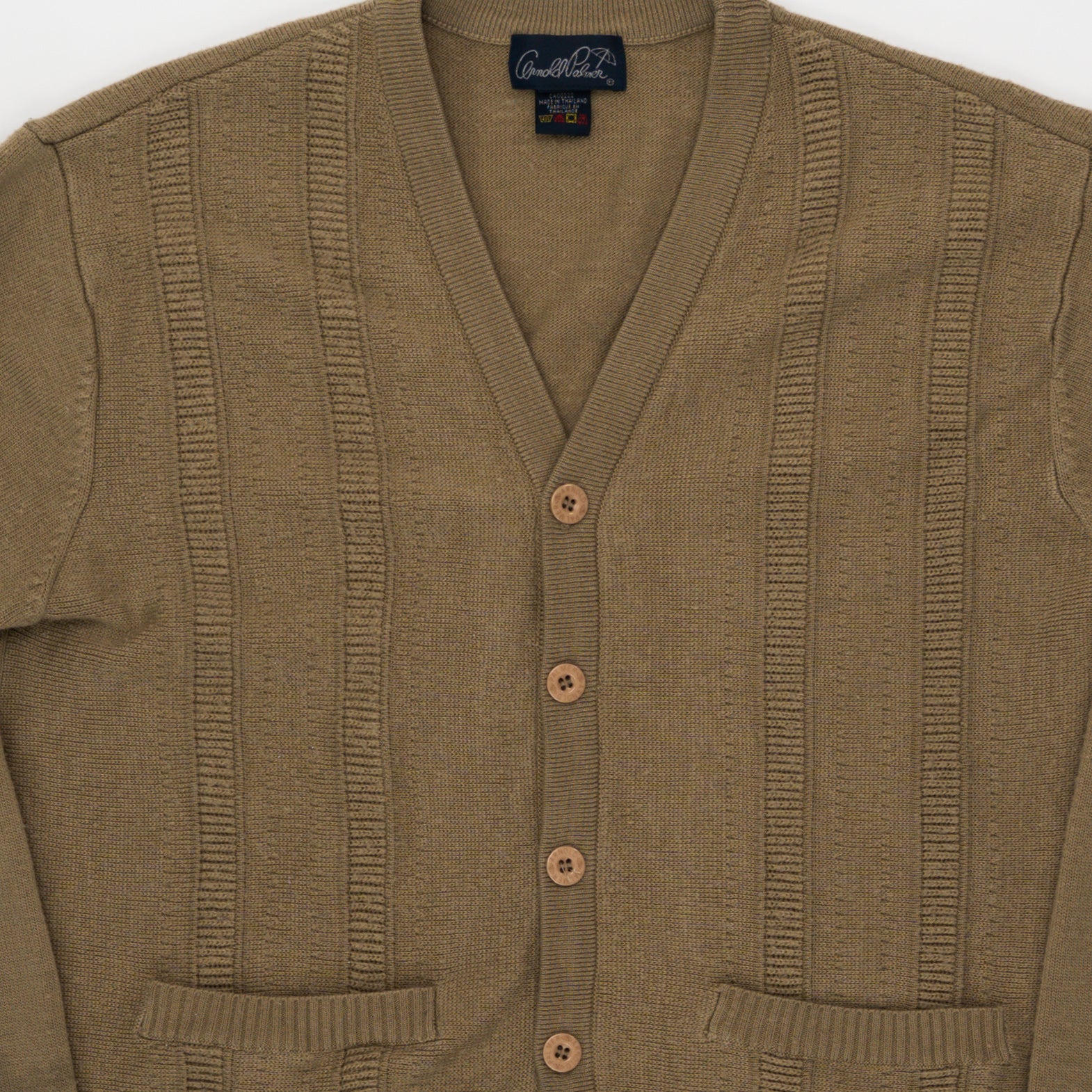 Vintage Camel Arnold Palmer Cardigan (L) | Rebalance Vintage.