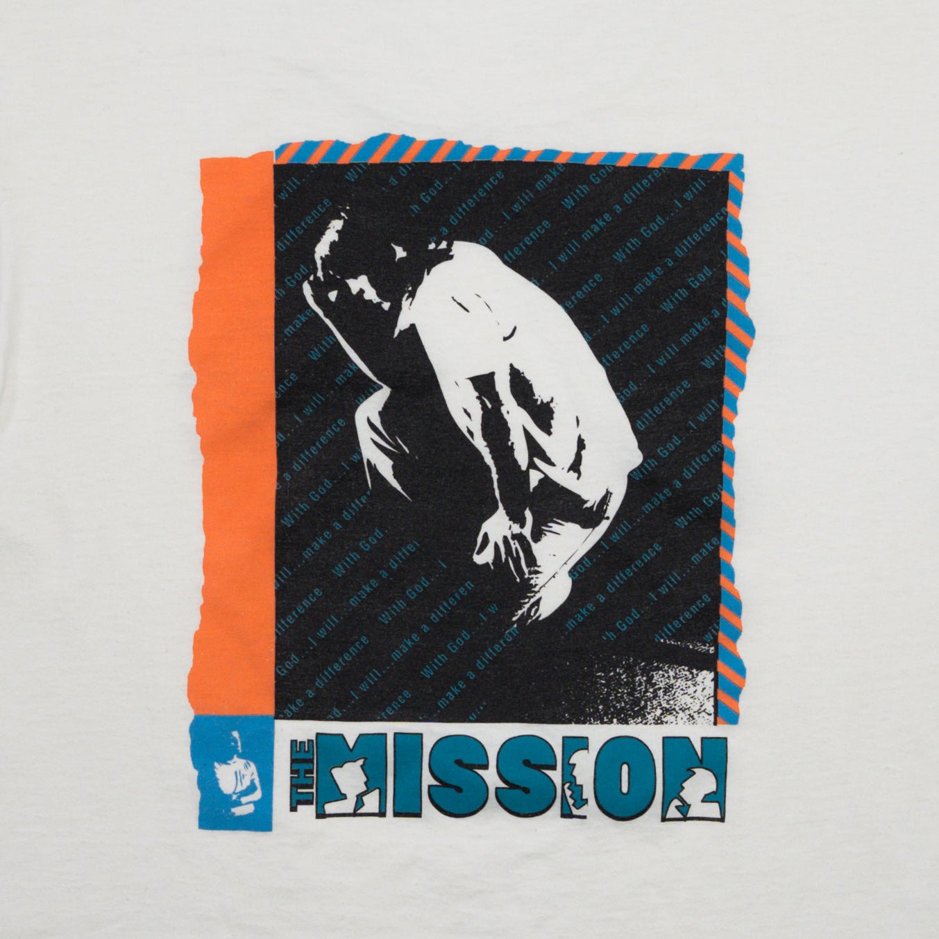 Vintage 90s Holy Adventure On A Mission Graphic Single Stitch Tee (M)