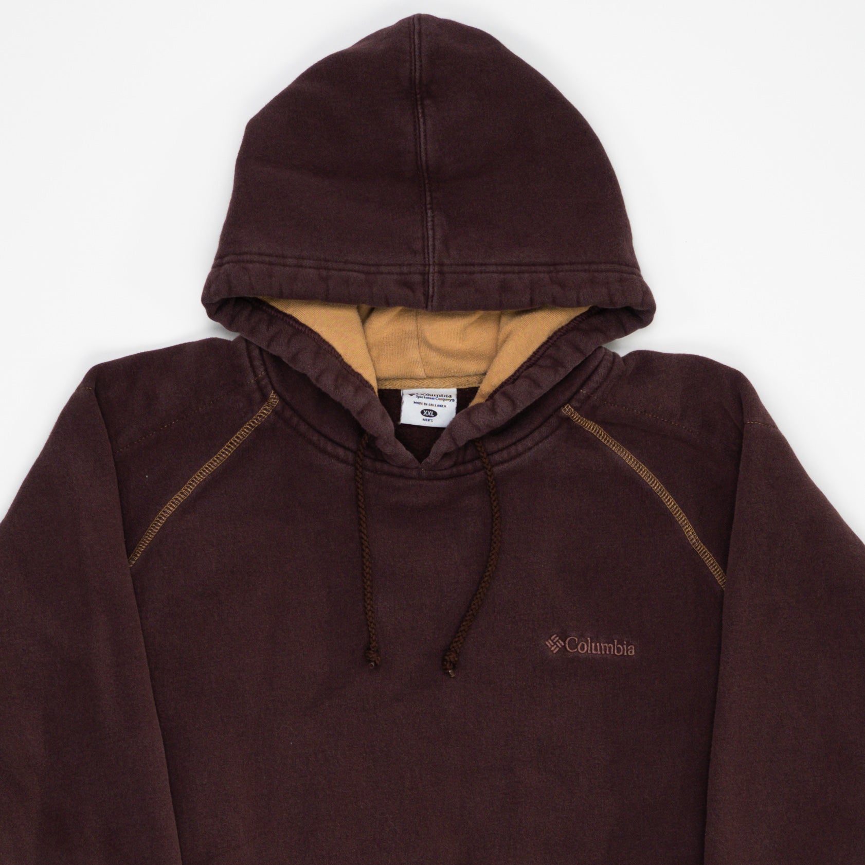 Vintage Brown+ Camel Columbia Hoodie (L) | Rebalance Vintage.