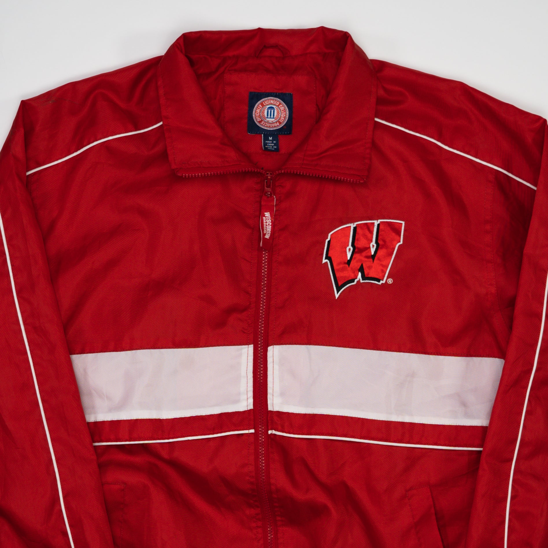 Vintage Red Wisconsin Badgers Windbreaker (L)