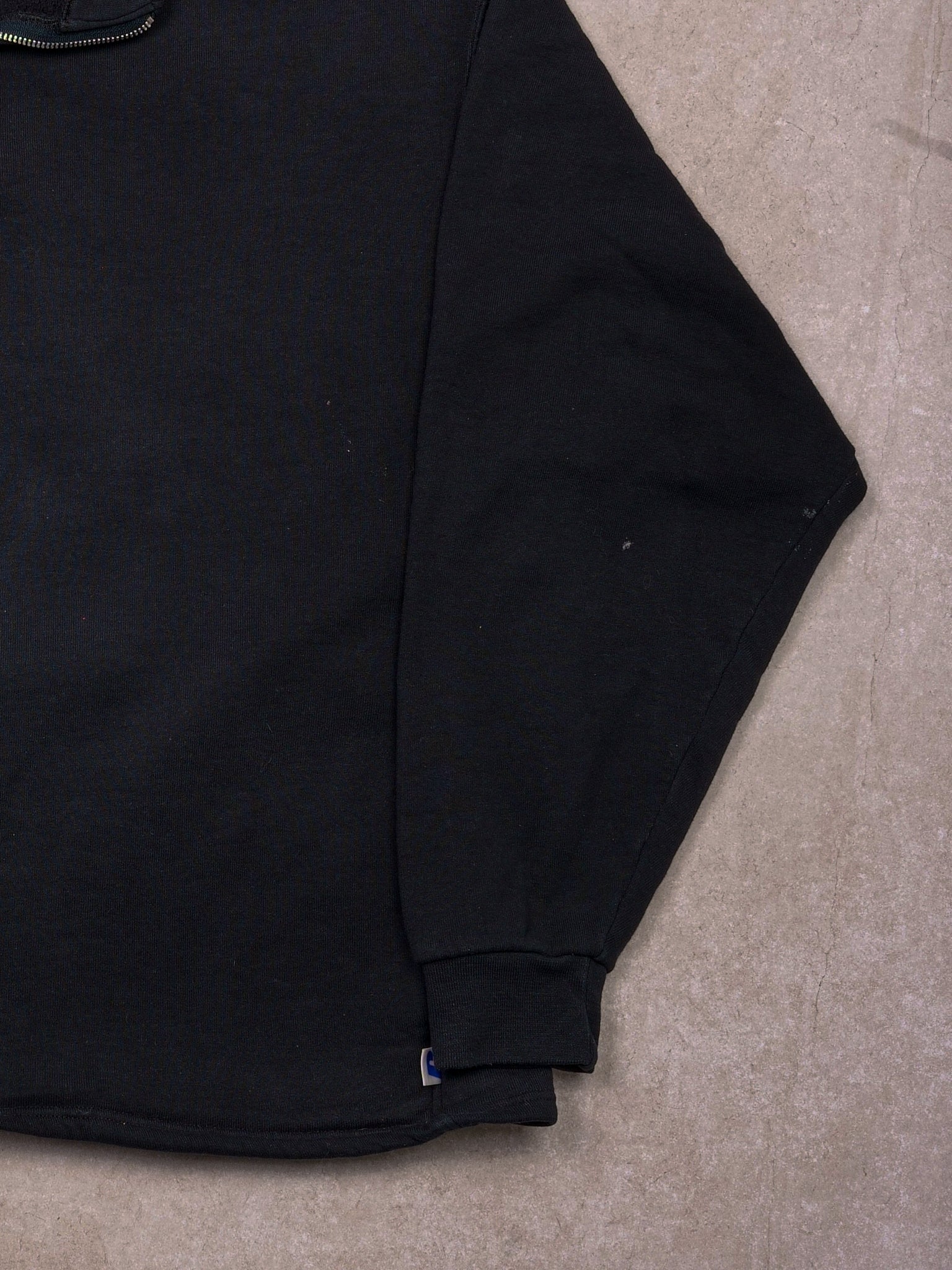 Vintage Y2K Black Russell Athletics 1/4 Zip Collared Crewneck (L)