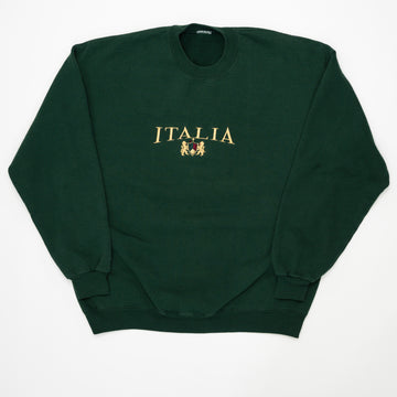 Vintage Green Italia Crewneck (L) | Rebalance Vintage.