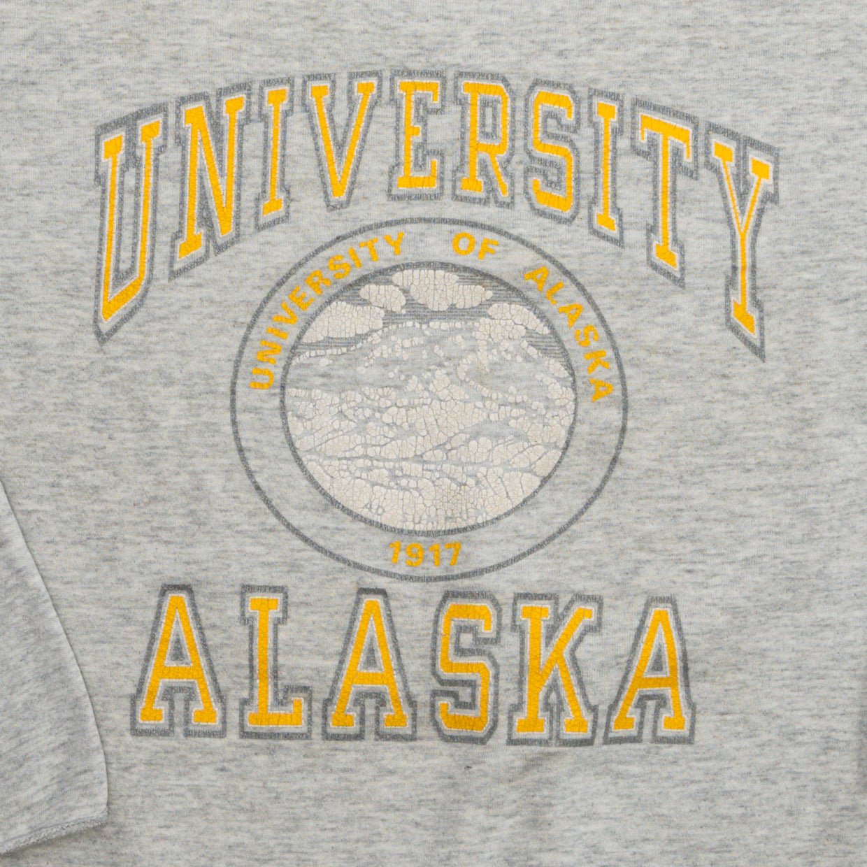 Vintage 80s Grey University of Alaska Crewneck (XL) | Rebalance Vintage.