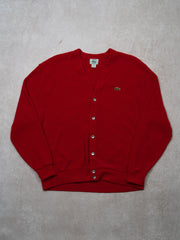 Vintage 70s Red Izod x Lacoste Cardigan (M)