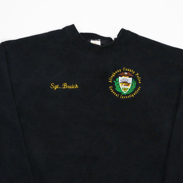 Vintage Black Allegeny County Police GI Crewneck (XL) | Rebalance Vintage.
