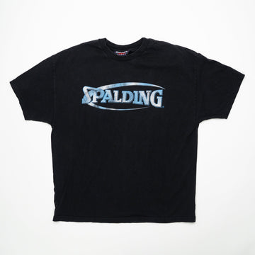 Vintage Black Spalding Logo Tee (L/XL) | Rebalance Vintage.