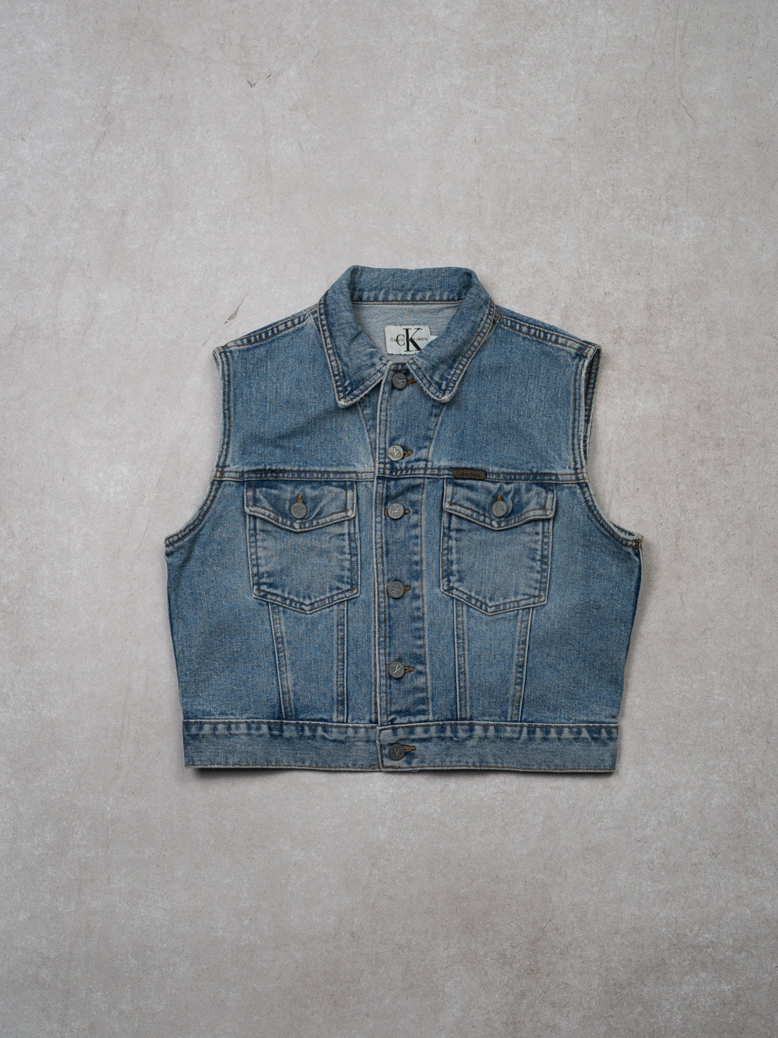 Vintage 90s Calvin Klein Denim Vest (S)