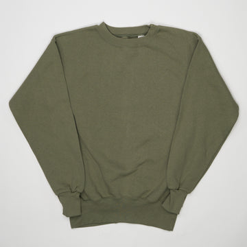 Vintage 90s Blank Olive Crewneck (M) | Rebalance Vintage.