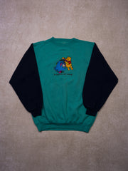 Vintage 90s Turquoise and Navy Winnie and Eeyore Crewneck (M)