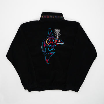 Vintage 90s Black True North Strong & Free Fleece Zip Up Sweater (M) | Rebalance Vintage.