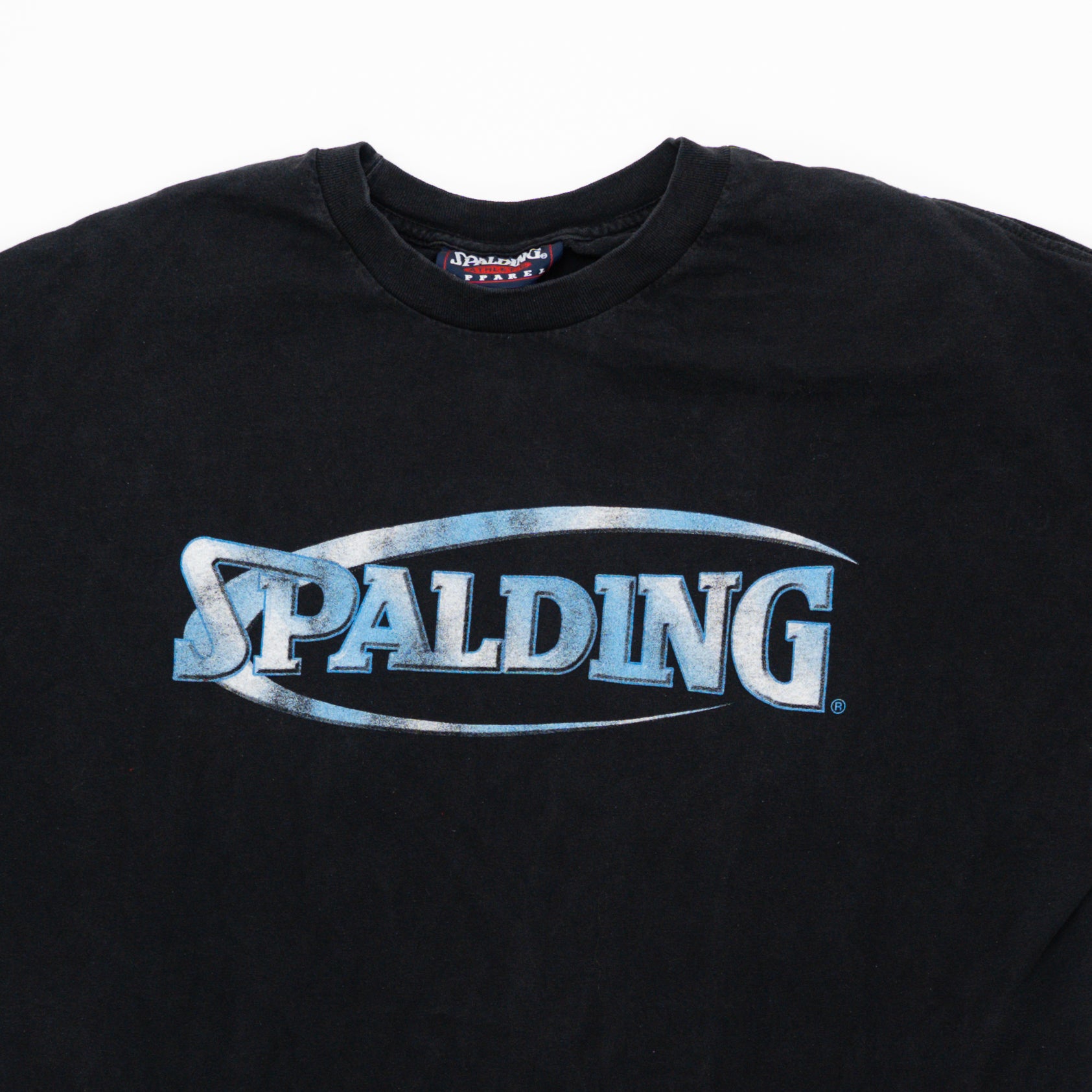 Vintage Black Spalding Logo Tee (L/XL) | Rebalance Vintage.
