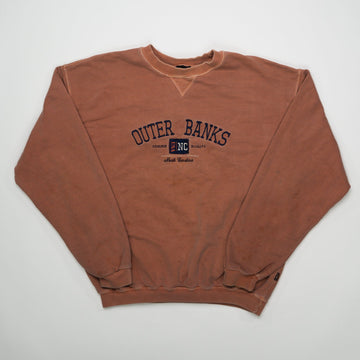 Vintage 90s Peach Outer Banks Crewneck (L) | Rebalance Vintage.