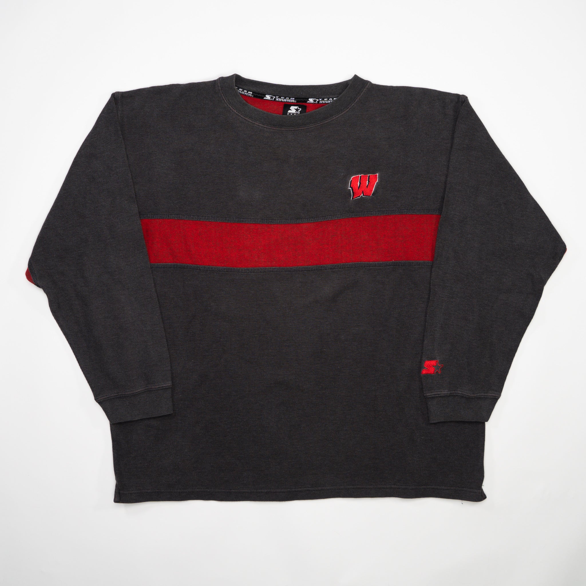 Vintage Grey + Red Wisconsin Badgers x Starter Long Sleeve (L)