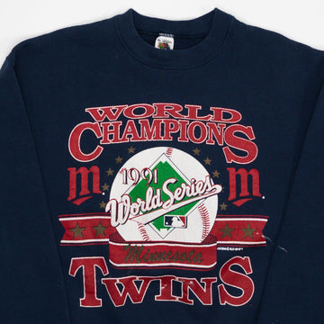 Vintage '91 Minnesota Twins World Champion Series Crewneck (M) | Rebalance Vintage.