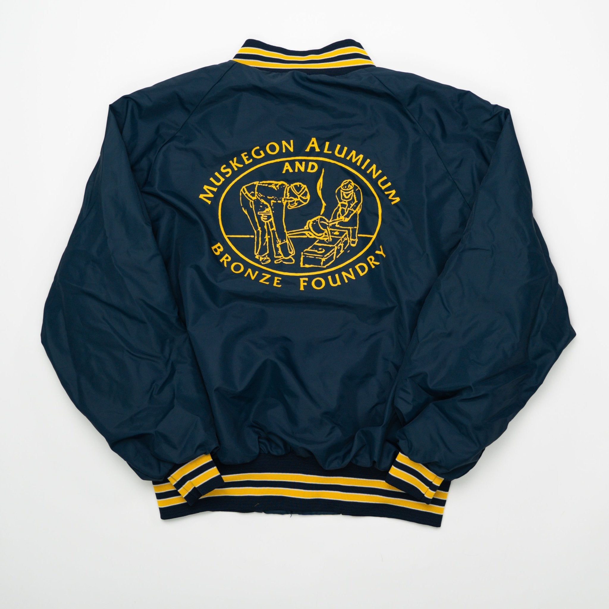 Vintage 80s Muskegon Aluminum Bronze Foundry Bomber Jacket | Rebalance Vintage.