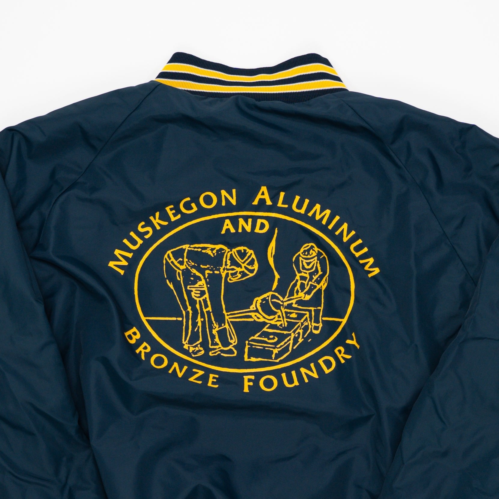 Vintage 80s Muskegon Aluminum Bronze Foundry Bomber Jacket | Rebalance Vintage.