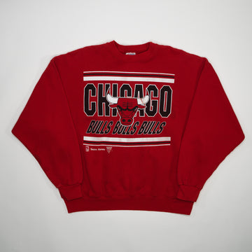 Vintage Red Chicago Bulls Bulls Bulls Crewneck (L) | Rebalance Vintage.