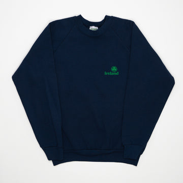 Vintage 80s Blue Ireland Clover Crewneck (S) | Rebalance Vintage.
