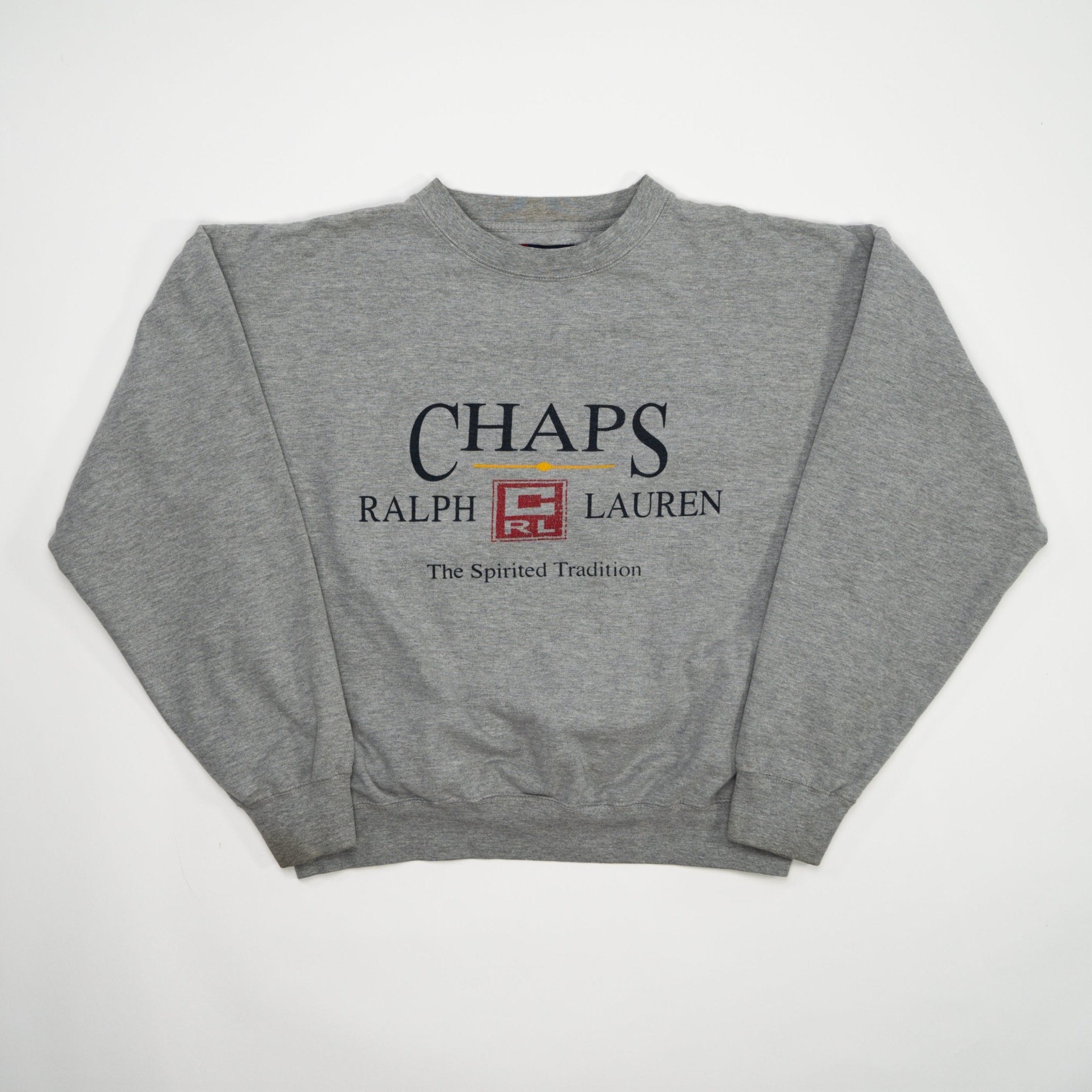 Vintage 90s Grey Chaps RL Crewneck (M) | Rebalance Vintage.
