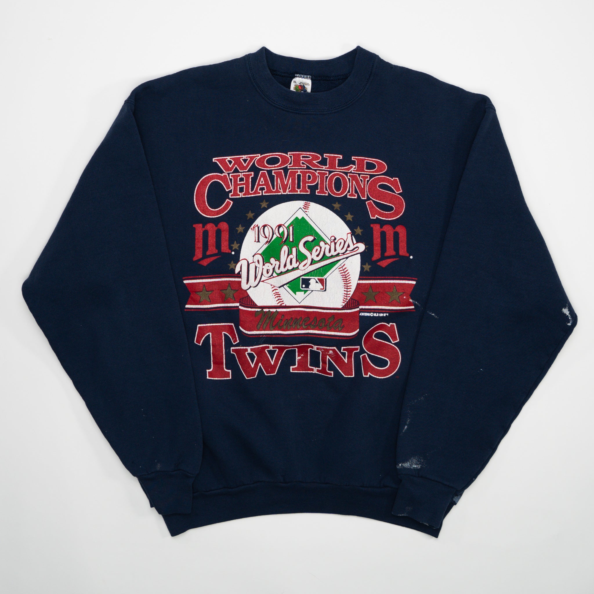 Vintage '91 Minnesota Twins World Champion Series Crewneck (M) | Rebalance Vintage.
