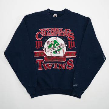 Vintage '91 Minnesota Twins World Champion Series Crewneck (M) | Rebalance Vintage.