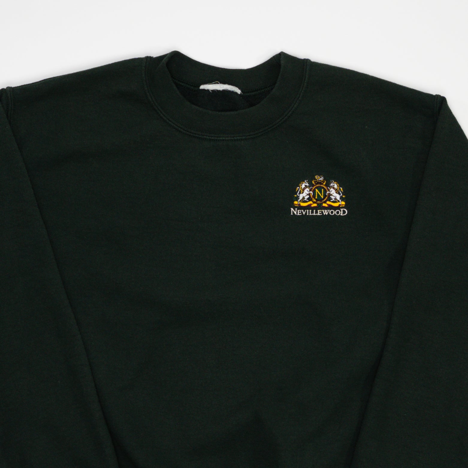 Vintage Green Nevillewood Embroidered Crewneck (S) | Rebalance Vintage.