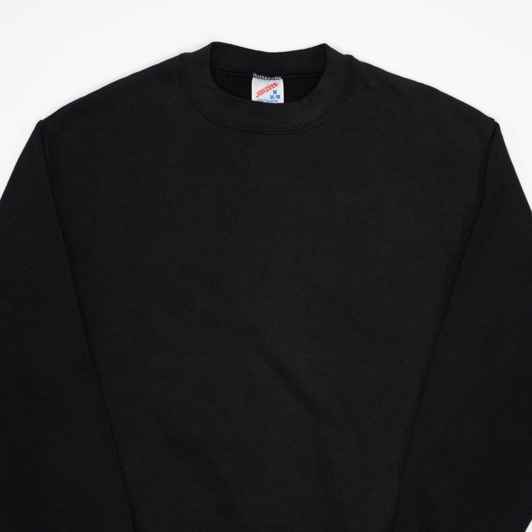 Vintage 90s Black Blank Jerzee Crewneck (S)