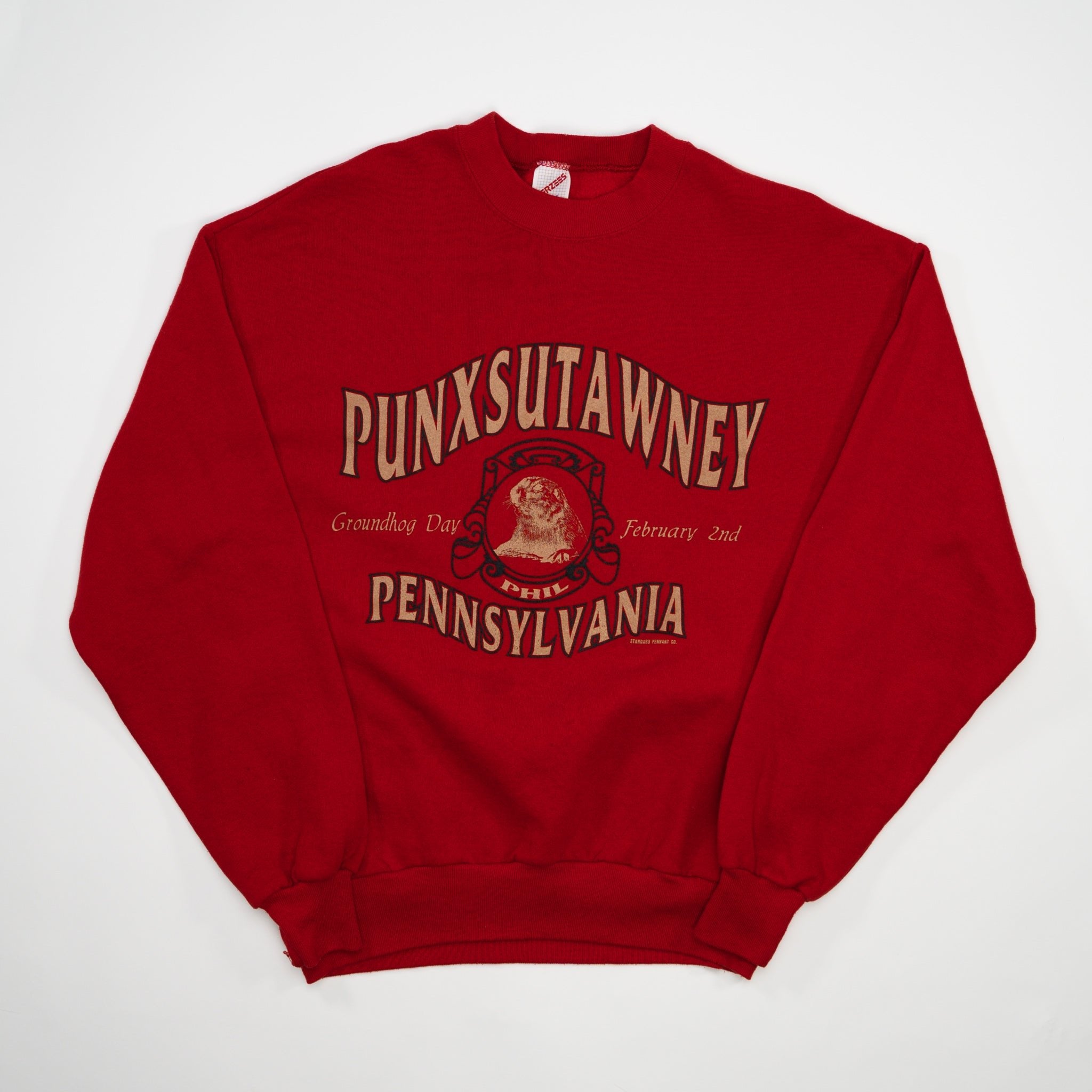 Vintage 90s Red Punxsutawney PA Crewneck (M)