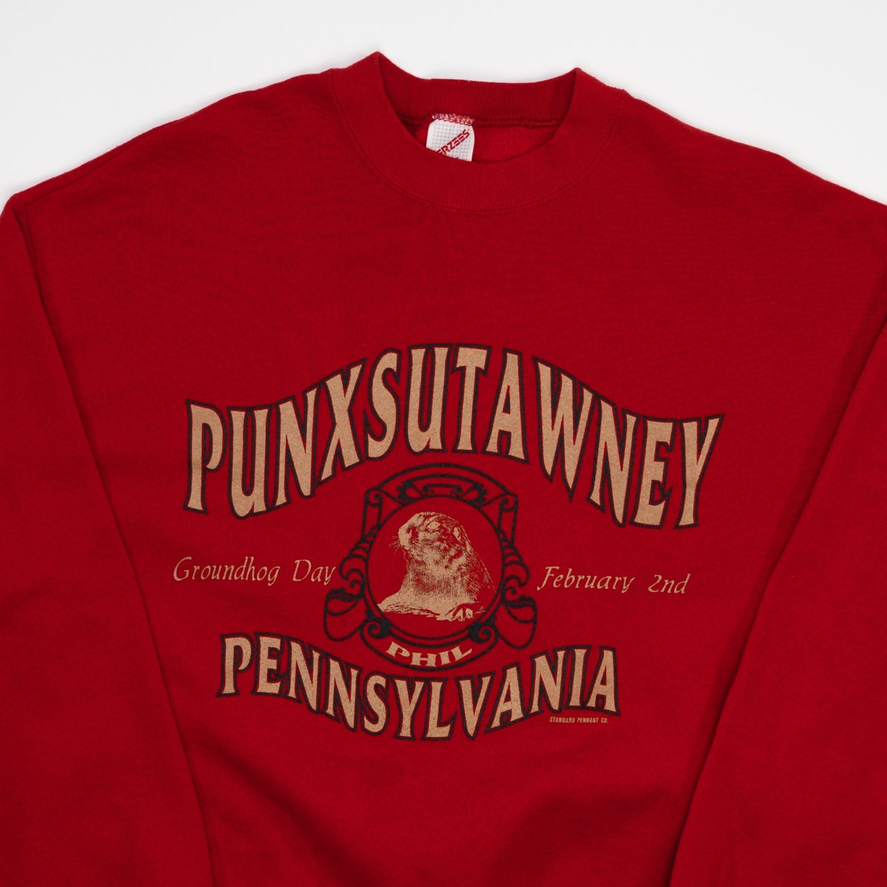 Vintage 90s Red Punxsutawney PA Crewneck (M)