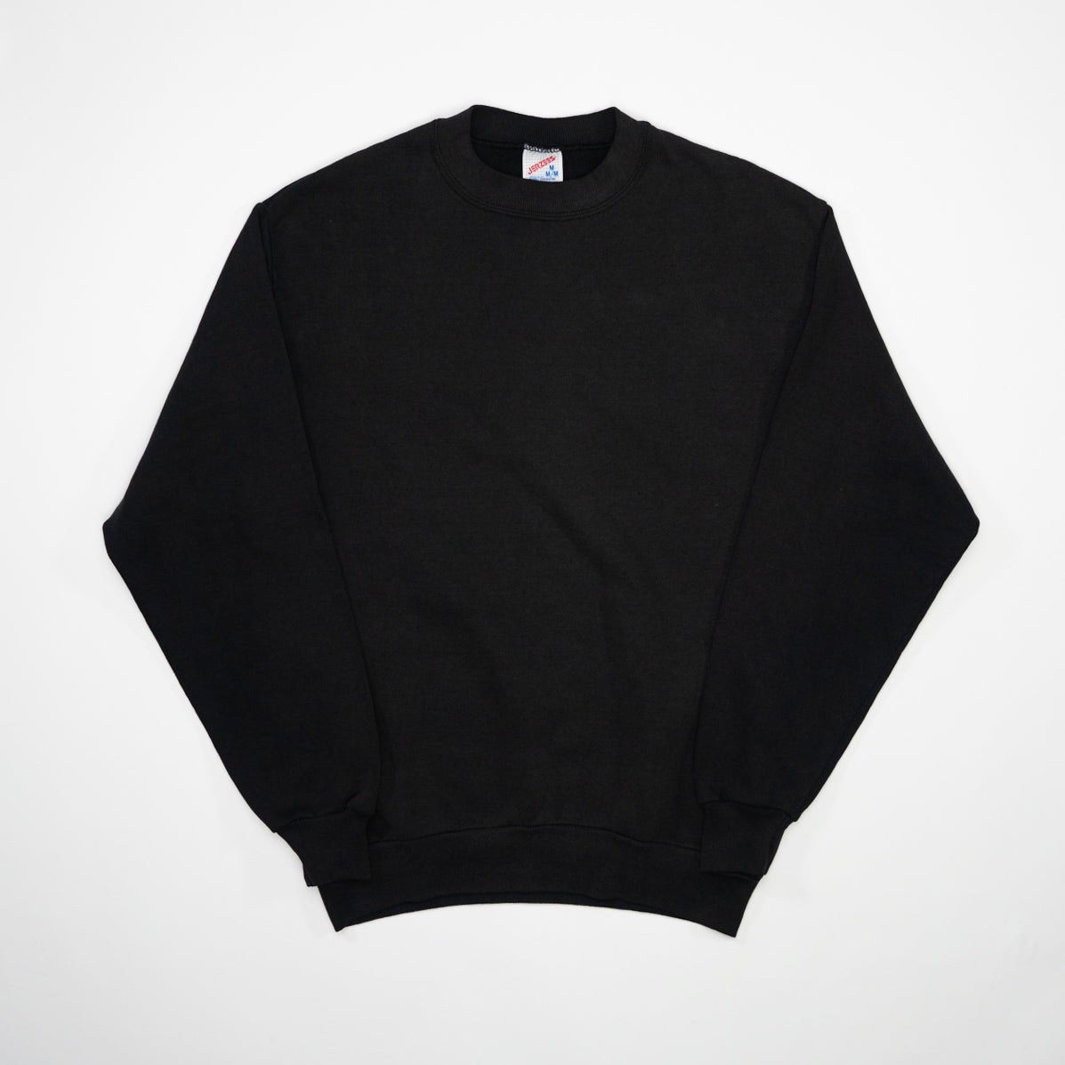Vintage 90s Black Blank Jerzee Crewneck (S)