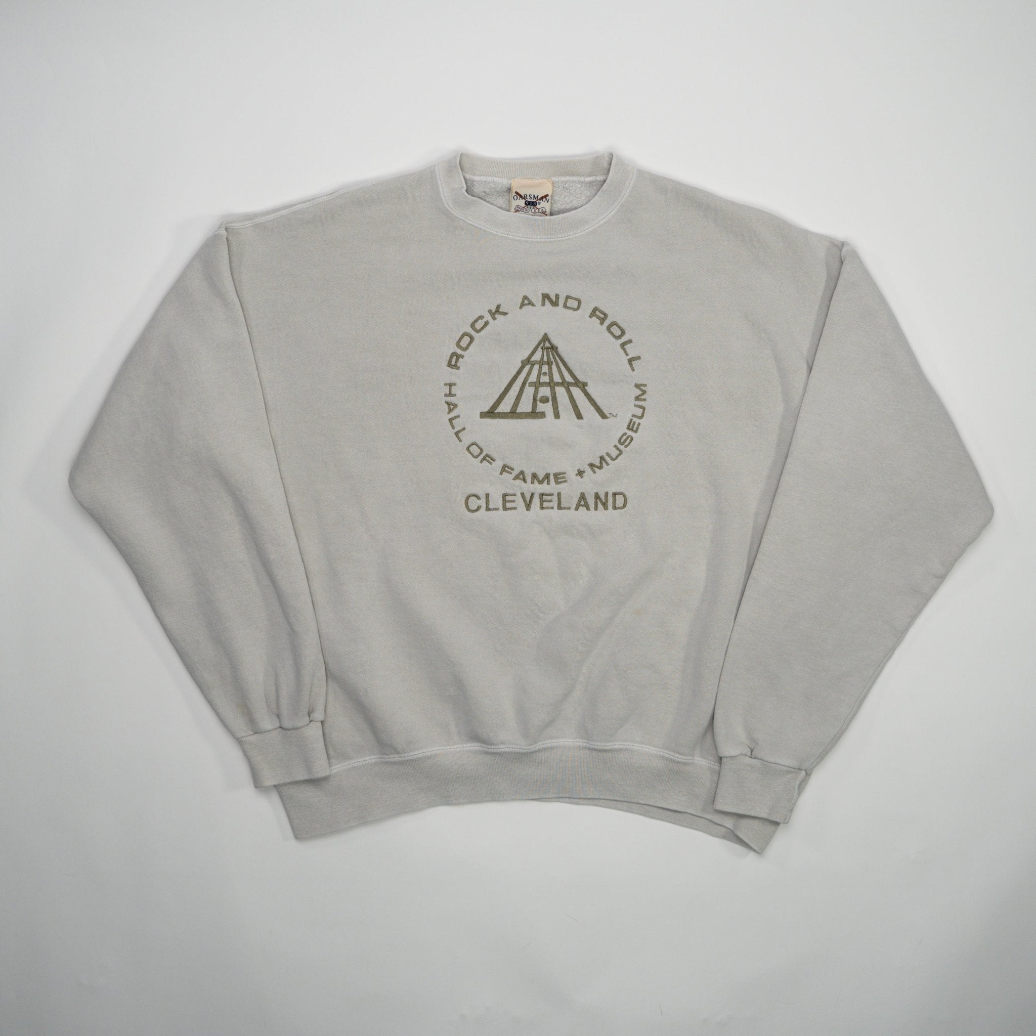 Vintage 90s Off-White Rock + Roll Hall of Fame Cleveland Crewneck (L) | Rebalance Vintage.