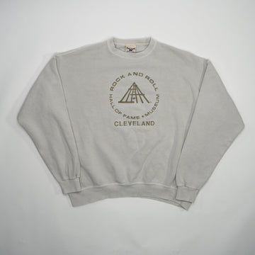 Vintage 90s Off-White Rock + Roll Hall of Fame Cleveland Crewneck (L) | Rebalance Vintage.