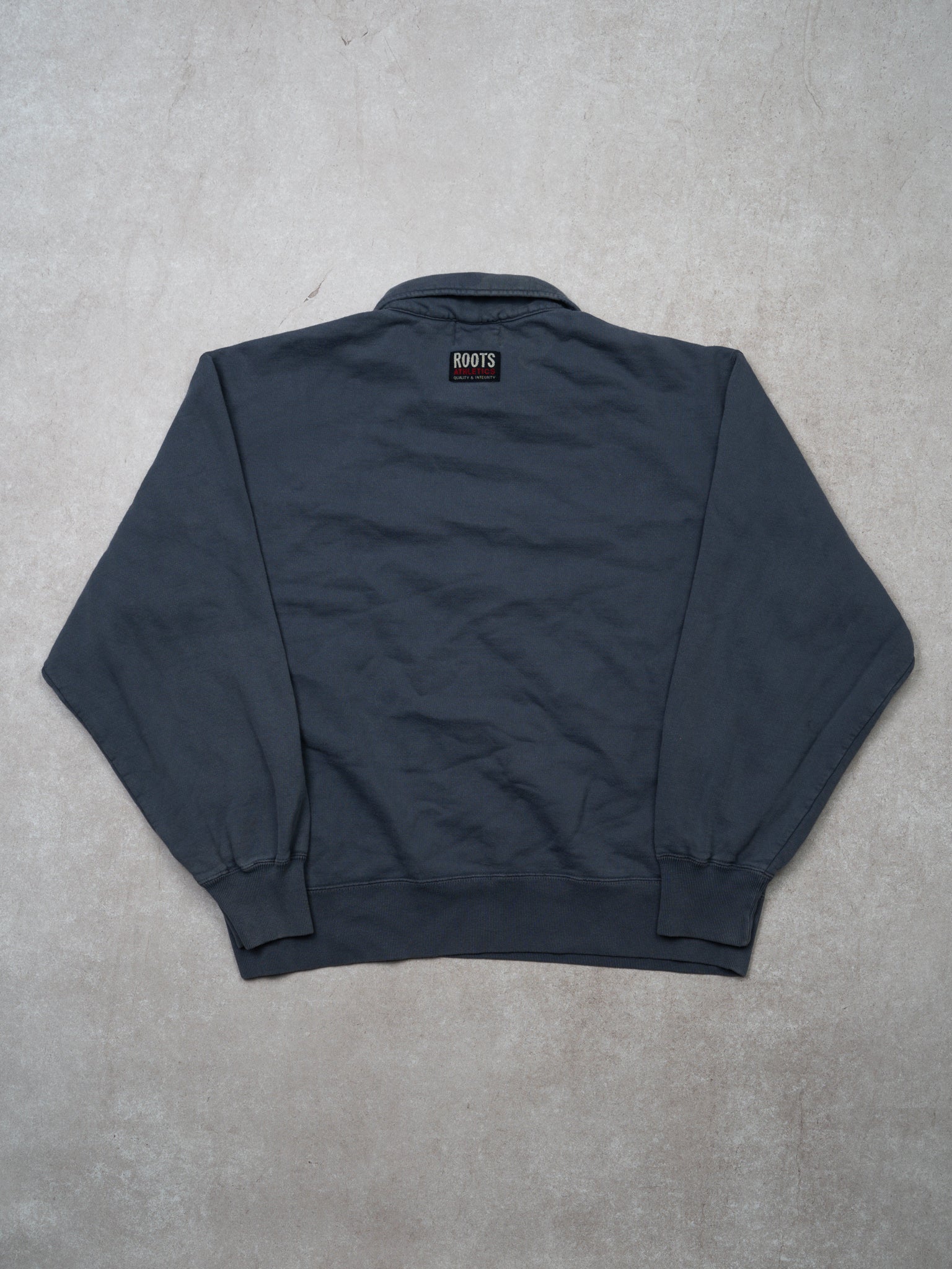 Vintage 80s Baby Blue Roots 1/4 Zip Sweater (L)