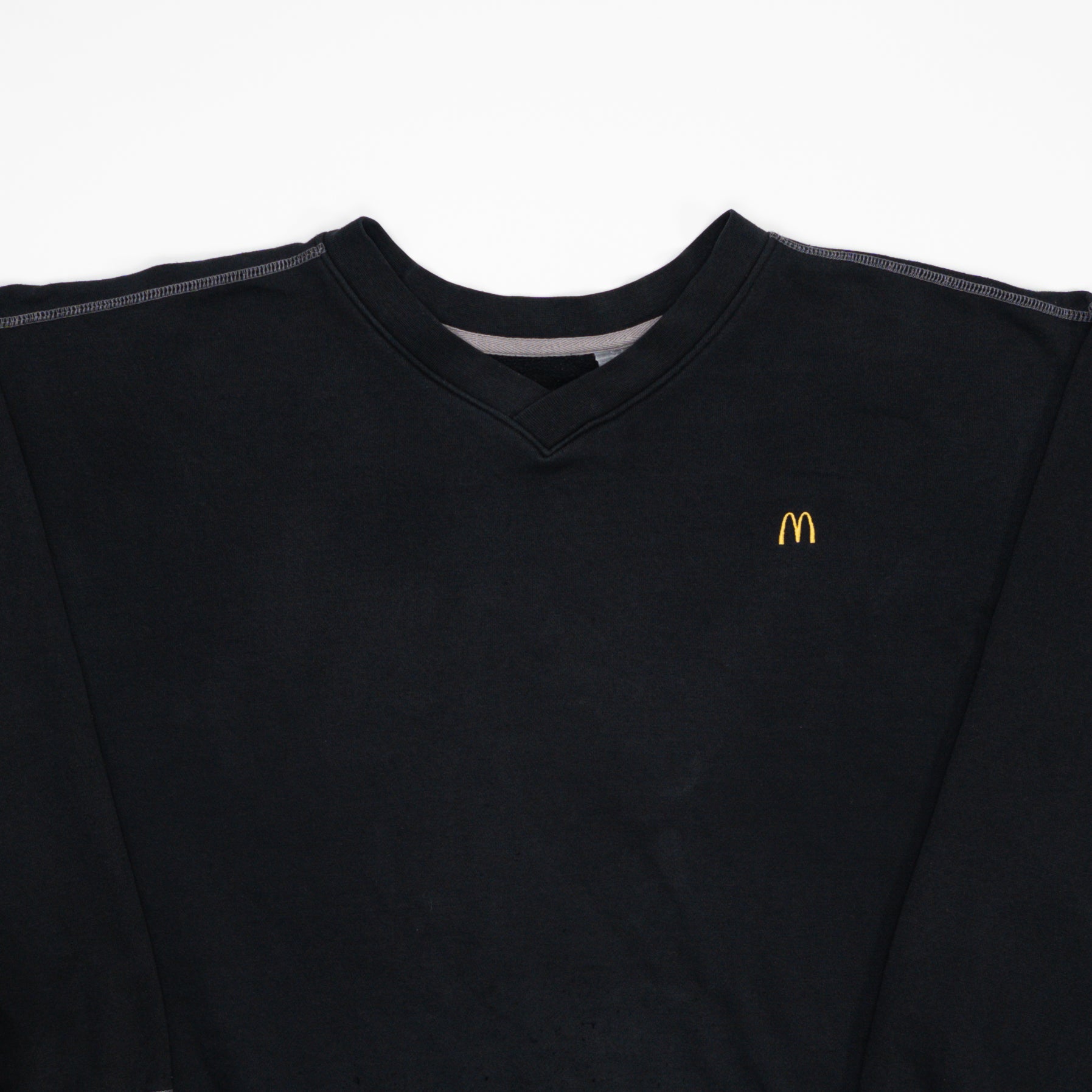 Vintage Black McDonalds Reverse Weave Crewneck (L) | Rebalance Vintage.