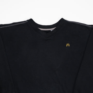 Vintage Black McDonalds Reverse Weave Crewneck (L) | Rebalance Vintage.