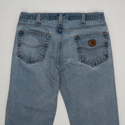 Vintage Carhartt Light Washed Ripped Jeans (34 x 30)