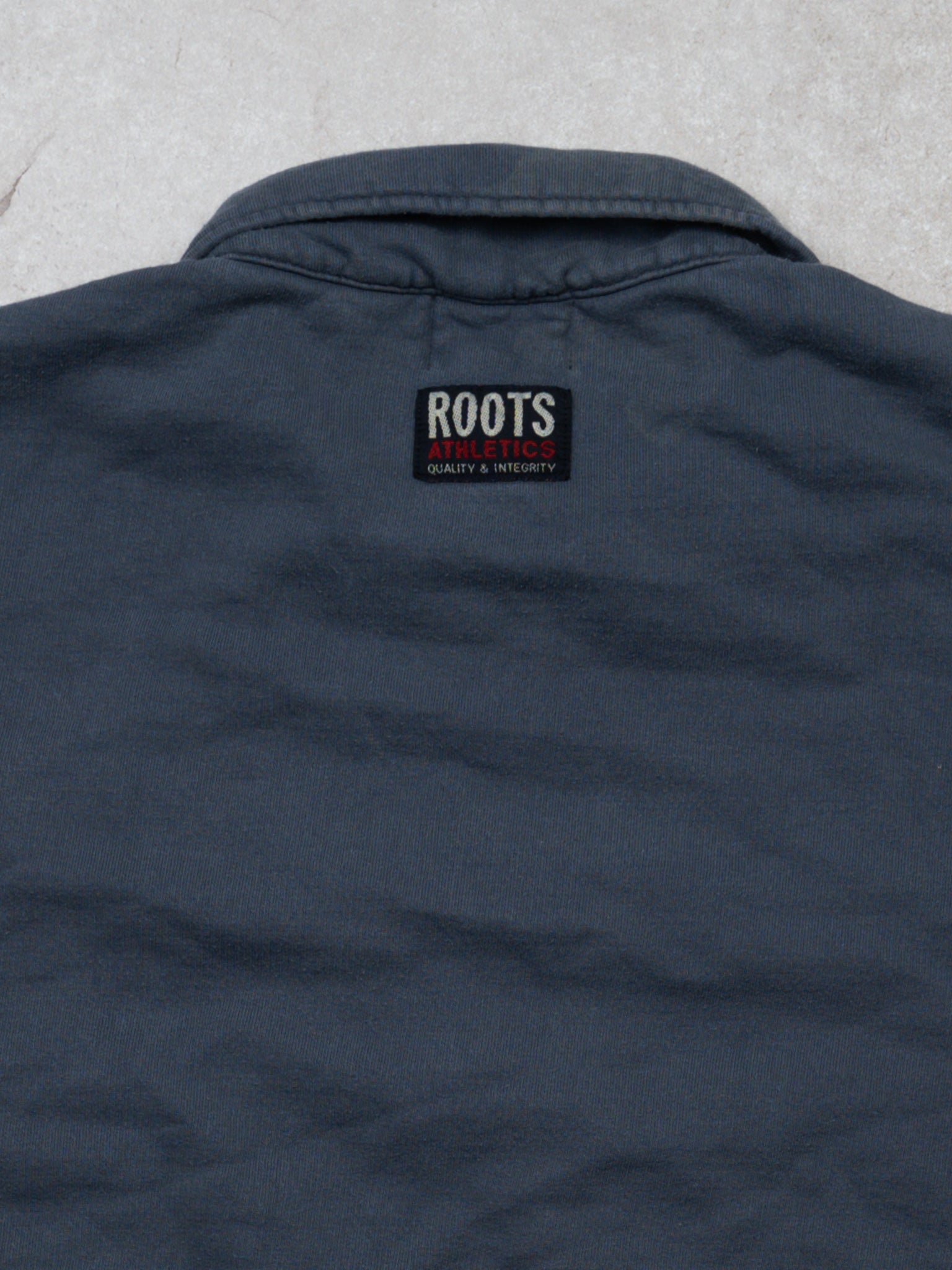 Vintage 80s Baby Blue Roots 1/4 Zip Sweater (L)
