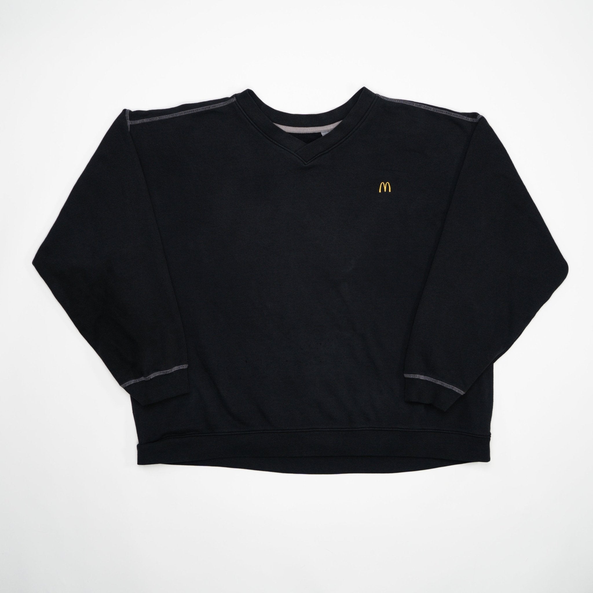Vintage Black McDonalds Reverse Weave Crewneck (L) | Rebalance Vintage.