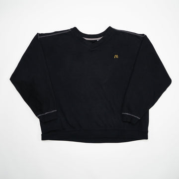 Vintage Black McDonalds Reverse Weave Crewneck (L) | Rebalance Vintage.