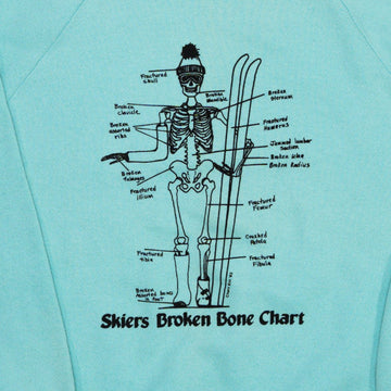 Vintage 90s Skiers Broken Bone Chart Crewneck (S) | Rebalance Vintage.