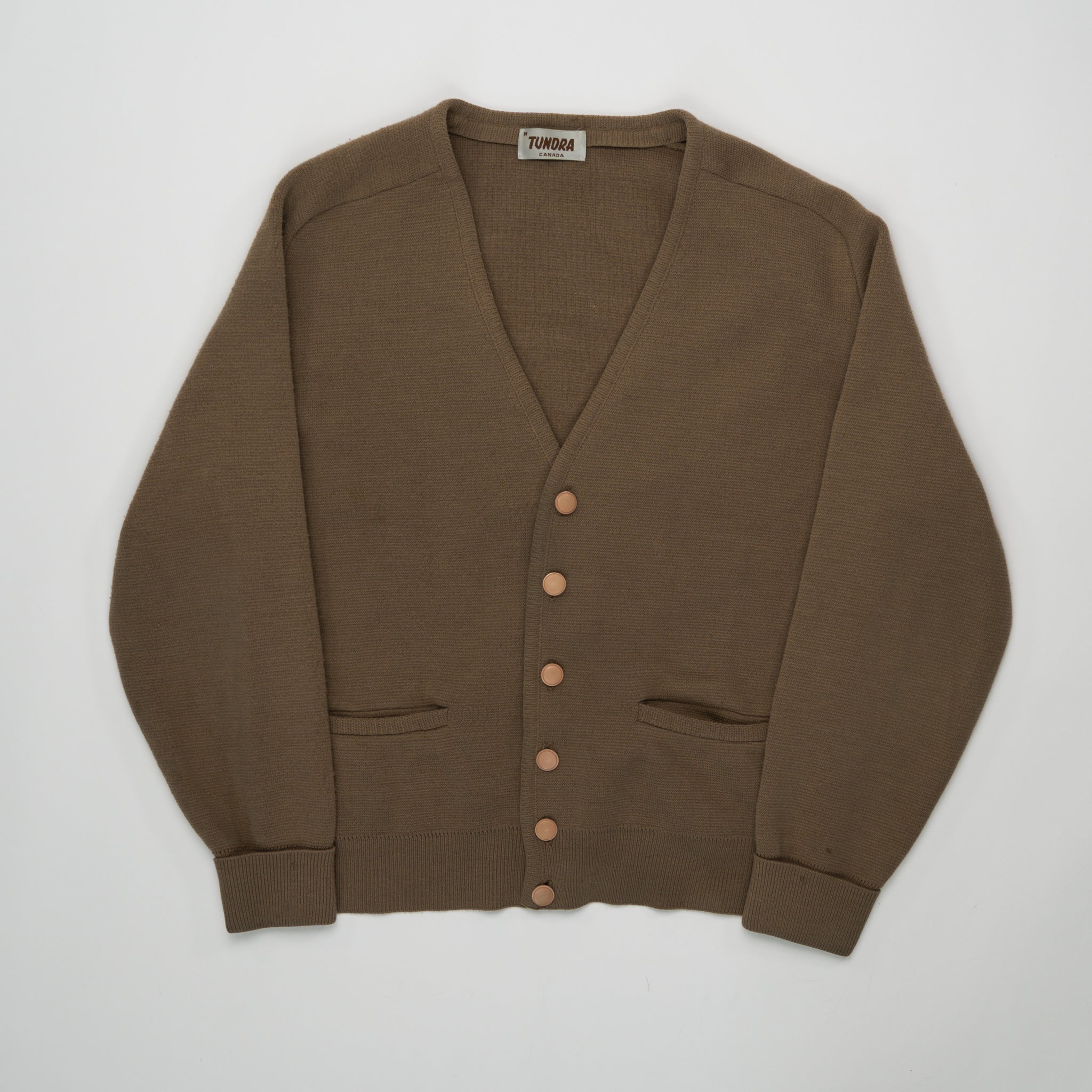 Vintage Tundra Canada Camel Wool Cardigan (L) | Rebalance Vintage.