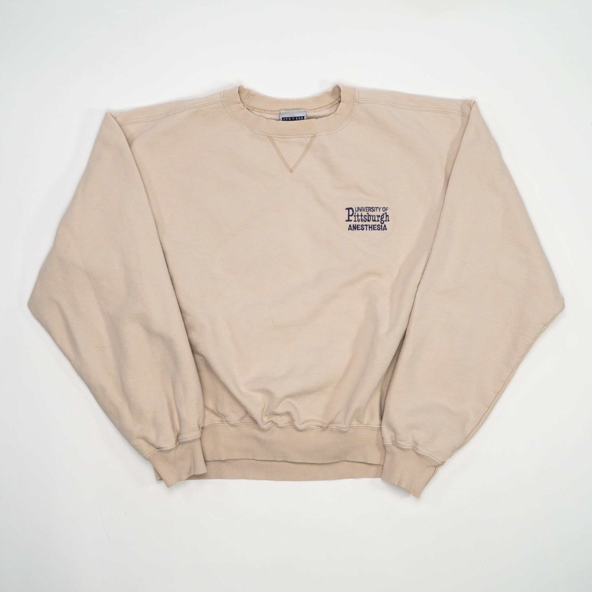 Vintage Beige University of Pittsburgh Anesthesia Crewneck (M) | Rebalance Vintage.