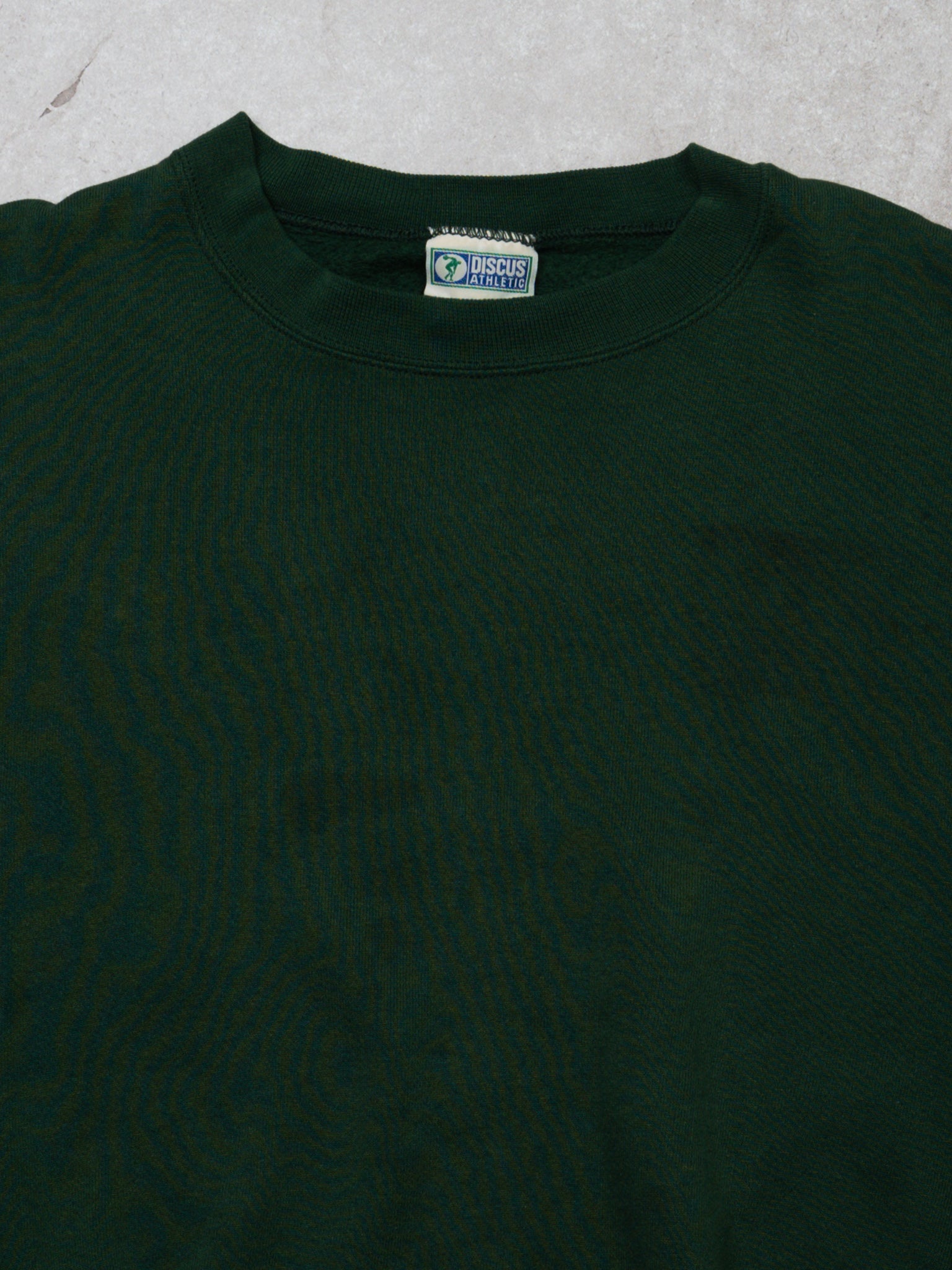 Vintage 80s Green Blank Discus Athletic Crewneck (L)