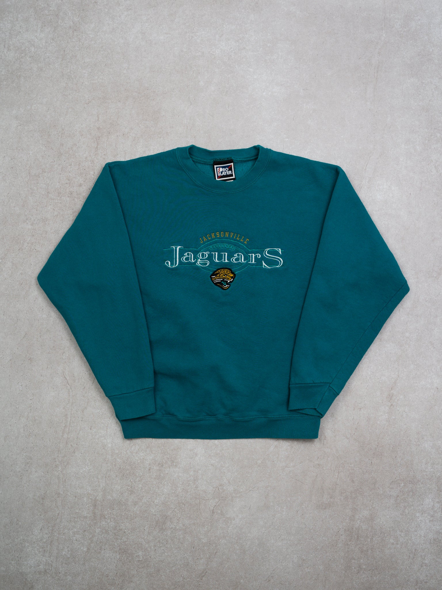 Vintage 90s Teal Jacksonville Jaguars Crewneck (S)