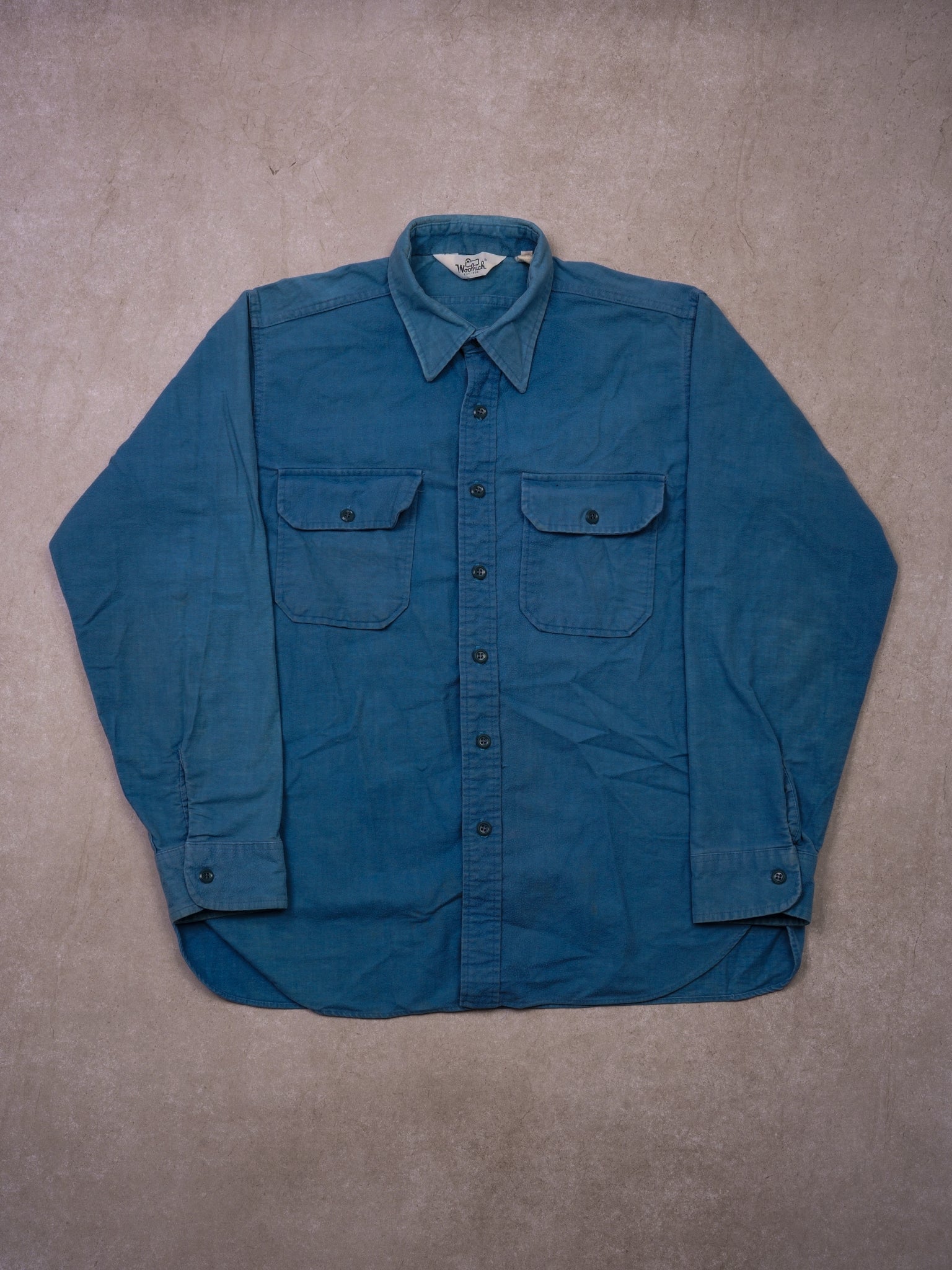 Vintage 80s Light Blue Woolrich Button Up Jacket (L)