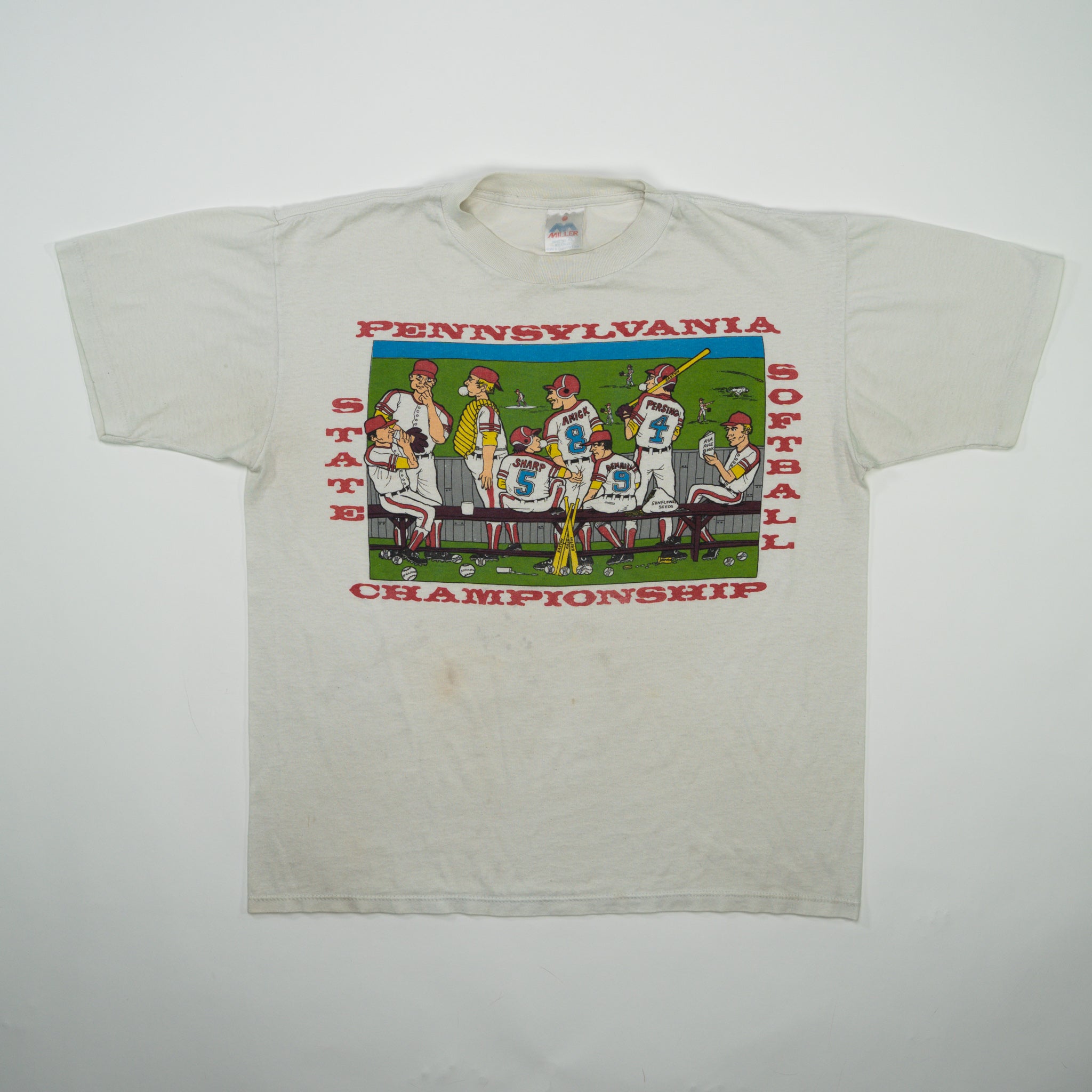 Vintage 80s Pennsylvania State Softball Champ Tee (M)