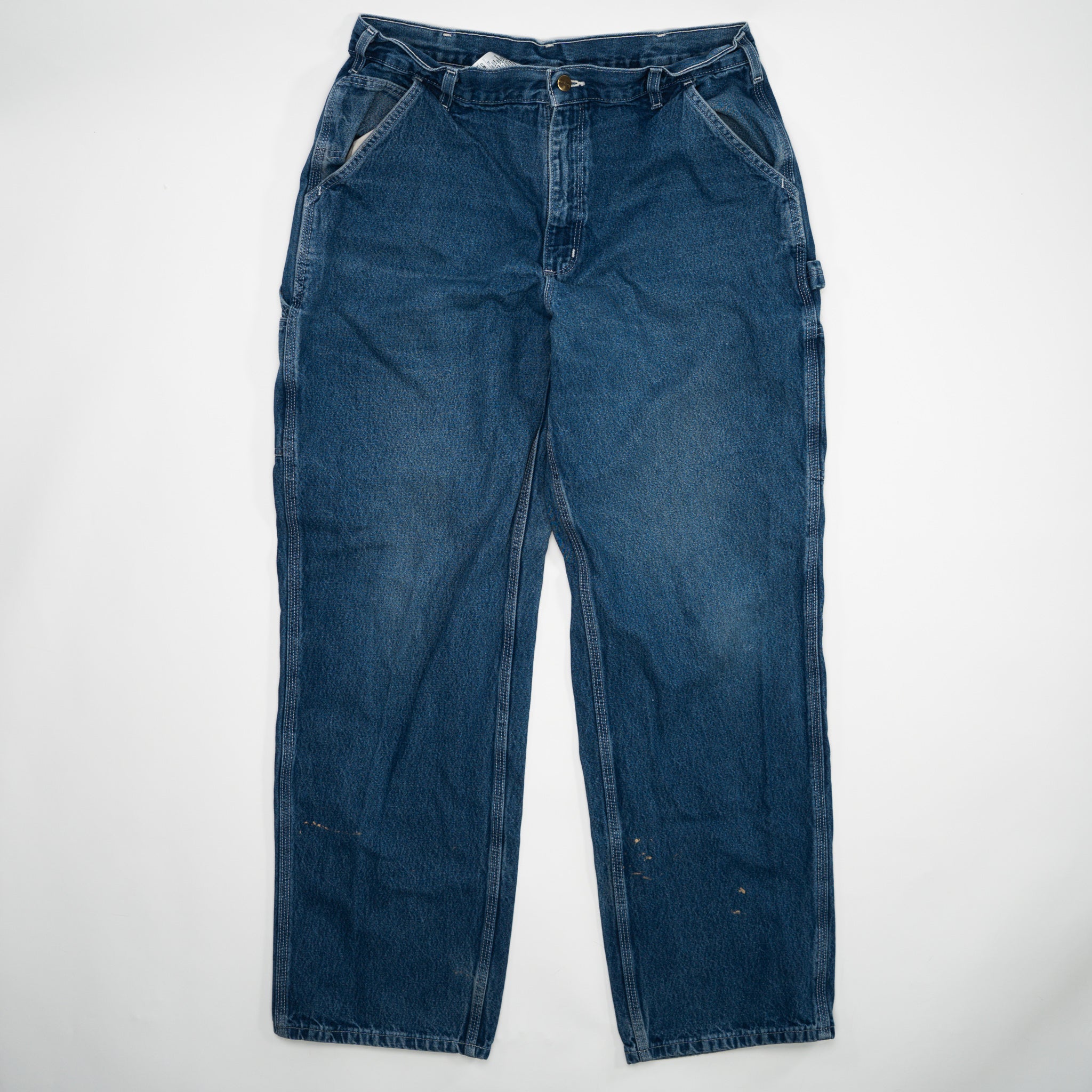 Vintage Dark Blue Carhartt Cargo Jeans (36 x 32) | Rebalance Vintage.
