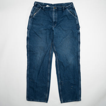 Vintage Dark Blue Carhartt Cargo Jeans (36 x 32) | Rebalance Vintage.