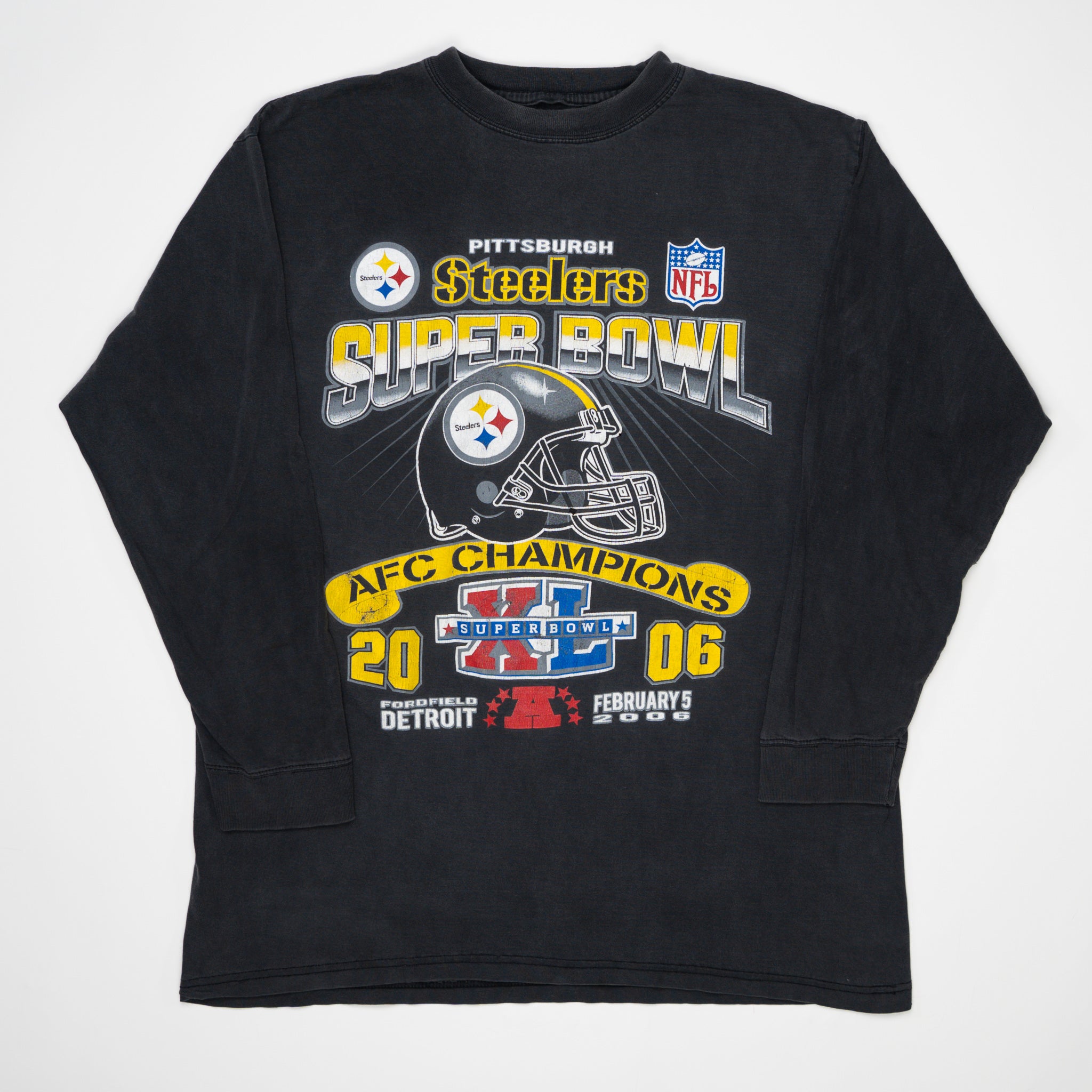 Vintage '06 Steelers Super Bowl AFC Champs Long Sleeve (L) | Rebalance Vintage.